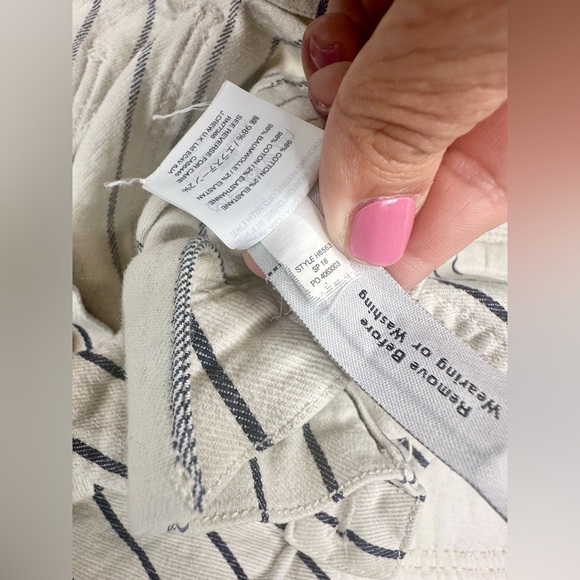 Madewell Emmett Button-Front Shorts in Stripe in Canvas Size 24 - Picture 13 of 14